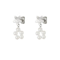 Oorbel Flower Pearl | Zilver - wonder & melon - wonder & melon