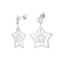 Oorbel | Two Star Silver| Stainless Steel - wonder & melon - wonder & melon