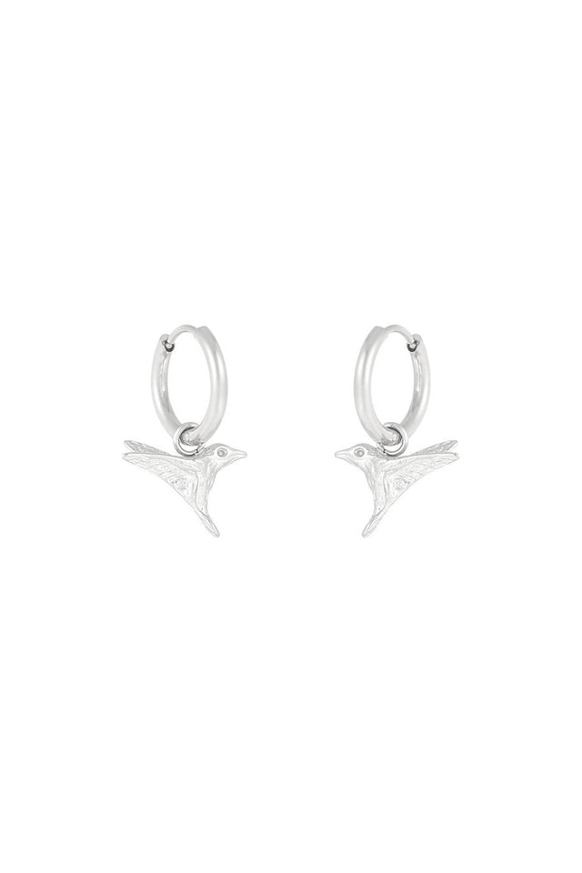 Oorbellen met vogel hangertje - wonder & melon - wonder & melon