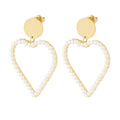 Oorbellen Pearl Heart | Stainless Steel - wonder & melon - wonder & melon