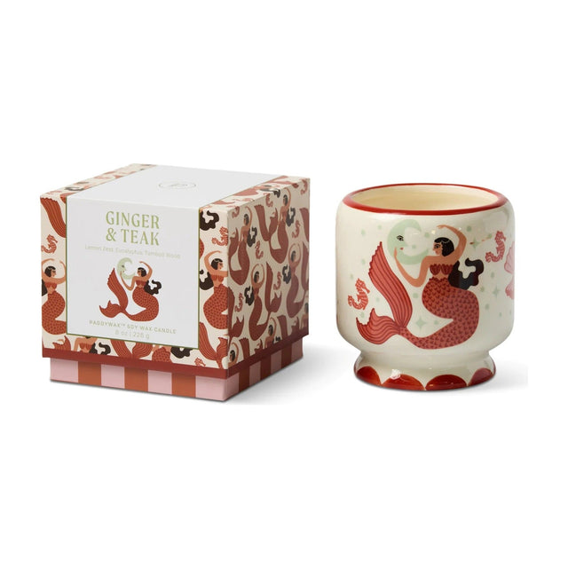 Paddywax | A Dopo Ceramic Candle | Mermaid & Moon – Ginger & Teak - Paddywax - wonder & melon