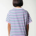 Puff Logo Stripe T-shirt | Pink - Colourful Rebel - wonder & melon