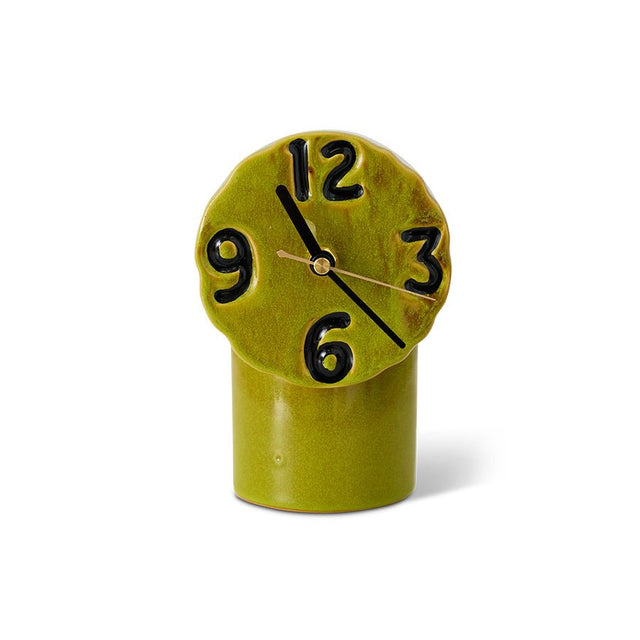 Retro ceramic clock | Olive | HKliving - HKliving - wonder & melon