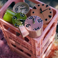 Retro ceramic clock | Pink | HKliving - HKliving - wonder & melon