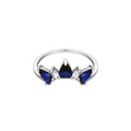 Ring Kroon | Zilver met blauwe steen - wonder & melon - wonder & melon