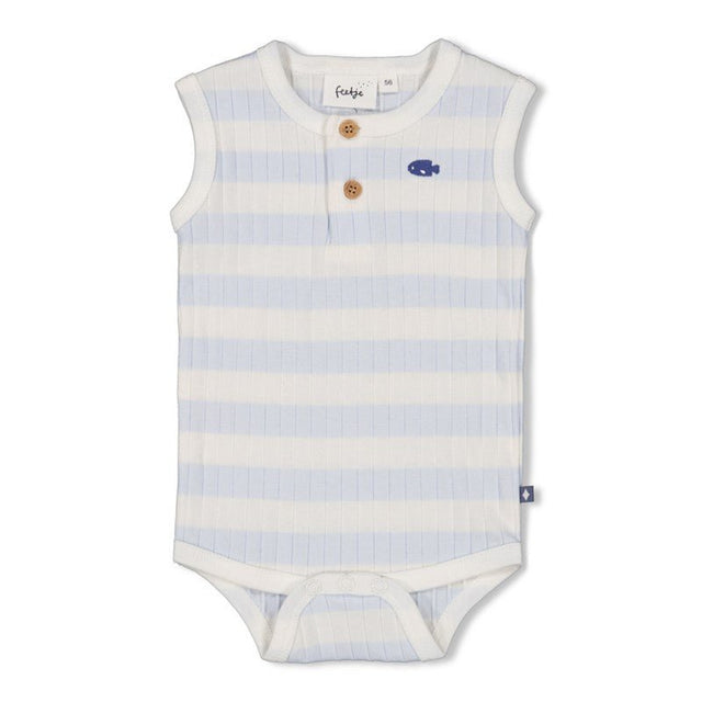 Romper rib met streep | Blue Ocean | Feetje - Feetje - wonder & melon