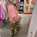 Roze shirt met geel/blauw streepje - wonder & melon - wonder & melon
