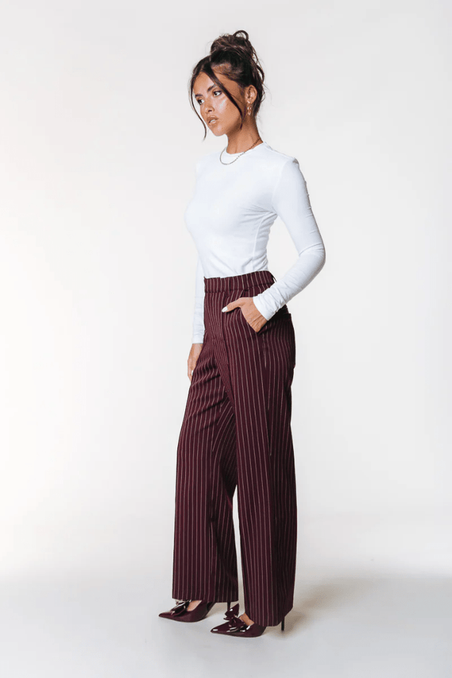 Rus Pinstripe Straight Pants | Colourful Rebel - Colourful Rebel - wonder & melon