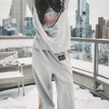 SABBI | The Be Happy Leopard Long sleeve tee| Grey - Sabbi - wonder & melon