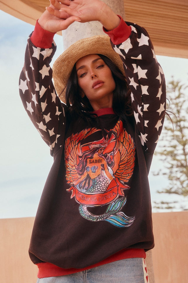 SABBI | The Diego Jumper Dream Big Brenda | Black - Sabbi - wonder & melon