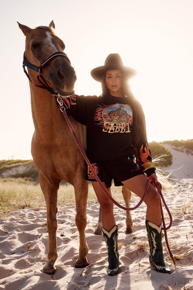 SABBI | The Flaming Cowboy Diego jumper | Black - Sabbi - wonder & melon
