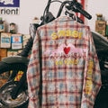 SABBI | The Horse Power Distressed Flannel Shirt Burgundy - Sabbi - wonder & melon