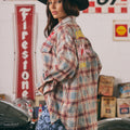 SABBI | The Horse Power Distressed Flannel Shirt Burgundy - Sabbi - wonder & melon
