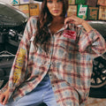 SABBI | The Horse Power Distressed Flannel Shirt Burgundy - Sabbi - wonder & melon