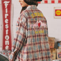 SABBI | The Horse Power Distressed Flannel Shirt Burgundy - Sabbi - wonder & melon