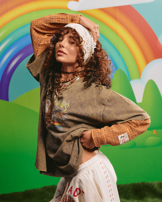 SABBI | The Sabbi Outlaw Shirt Tee | Green/Orange - Sabbi - wonder & melon