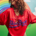 SABBI | The Shine Bright Mesh Tee | Red - Sabbi - wonder & melon