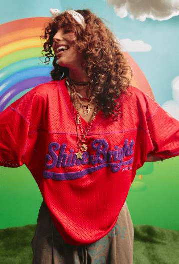 SABBI | The Shine Bright Mesh Tee | Red - Sabbi - wonder & melon