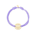 Satijnen Armband Smiley | Paars - wonder & melon - wonder & melon