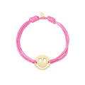 Satijnen Armband Smiley | Roze - wonder & melon - wonder & melon