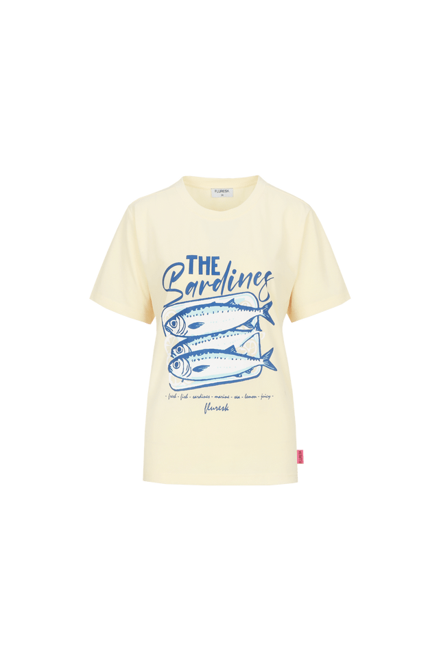 Shirt met vis | Geel/Blauw | Fluresk - Fluresk - wonder & melon