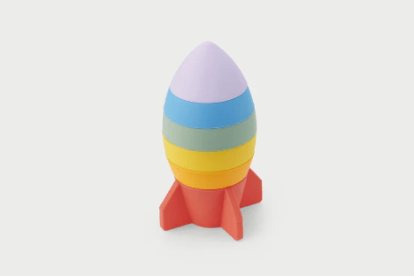 Silisoft | Raket | Stapelbaar | Regenboog - wonder & melon - wonder & melon
