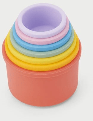 Silisoft | Ronde stapelbekers | Regenboog - wonder & melon - wonder & melon
