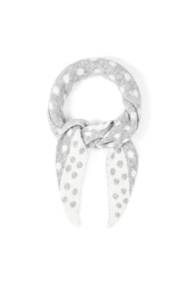 Sjaal | Driehoek | Grey White - Stip - wonder & melon - wonder & melon