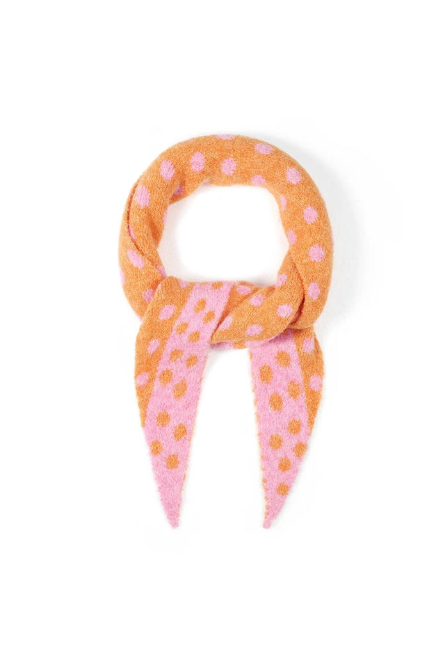 Sjaal | Driehoek | Orange Pink - Stip - wonder & melon - wonder & melon
