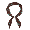 Sjaaltje met parel | Bruin met blauwe stippen - wonder & melon - wonder & melon