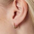small earrings with stones | White - wonder & melon - wonder & melon
