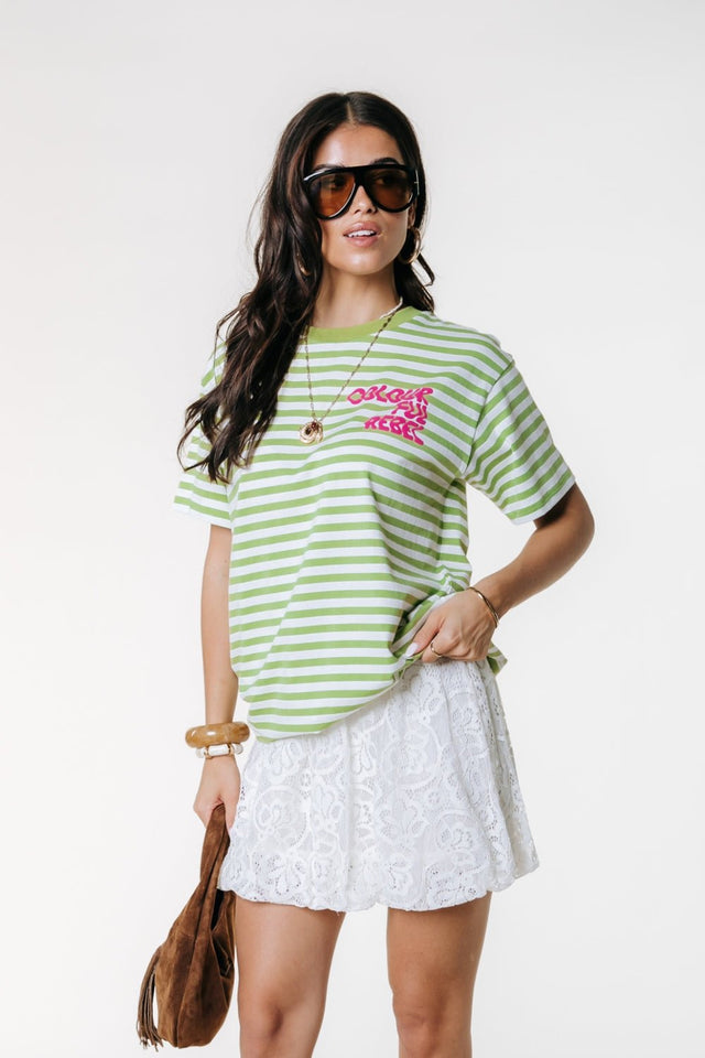 Streep shirt | Loose fit | Colourful Rebel - Colourful Rebel - wonder & melon
