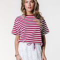 Streep shirt | Loose fit | Red | Colourful Rebel - Colourful Rebel - wonder & melon