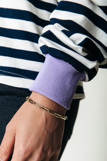 Stripe Contrast Sweat | Navy - Colourful Rebel - wonder & melon