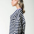 Stripe Contrast Sweat | Navy - Colourful Rebel - wonder & melon