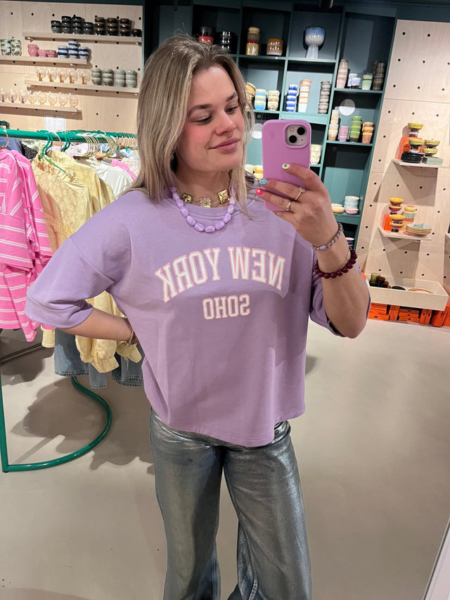 Sweater | New York | Purple - wonder & melon - wonder & melon