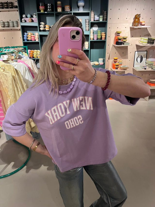 Sweater | New York | Purple - wonder & melon - wonder & melon