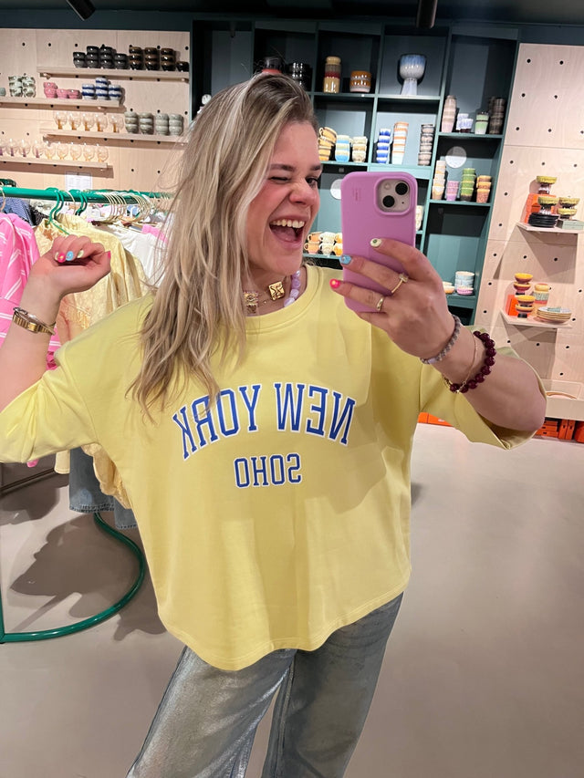 Sweater | New York | Yellow - wonder & melon - wonder & melon