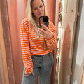 Sweater Stripe Pink - Orange - wonder & melon - wonder & melon