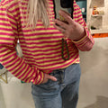 Sweater Stripe Pink - Yellow - wonder & melon - wonder & melon