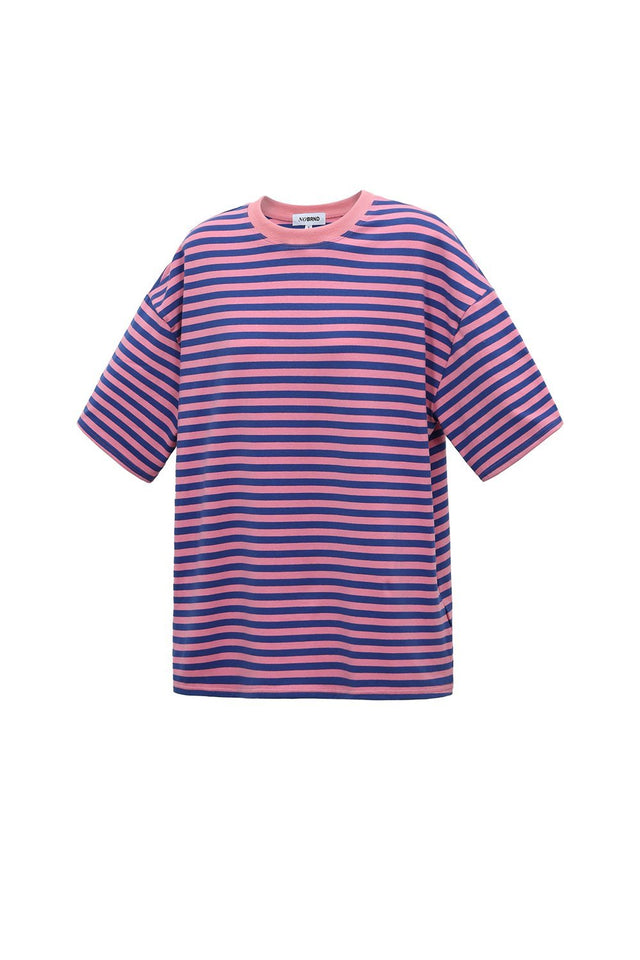 T-Shirt | Streep | Blue/pink - wonder & melon - wonder & melon