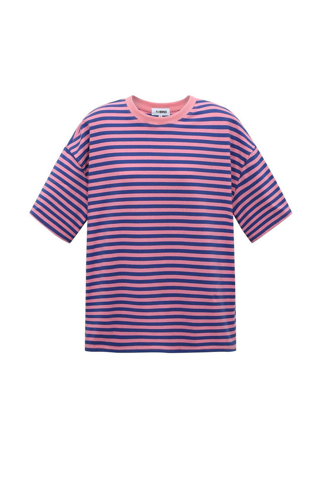 T-Shirt | Streep | Blue/pink - wonder & melon - wonder & melon