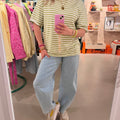 T-Shirt | Streep | Green/pink - wonder & melon - wonder & melon
