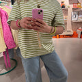 T-Shirt | Streep | Green/pink - wonder & melon - wonder & melon