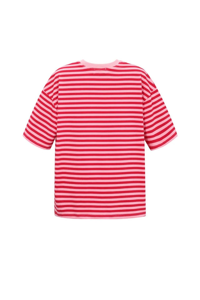 T-shirt Stripe | Pink - Red - wonder & melon - wonder & melon