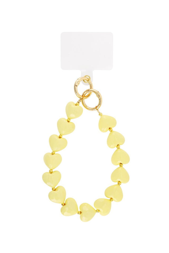 Telefoonkoord | Cute Heart | Yellow - wonder & melon - wonder & melon