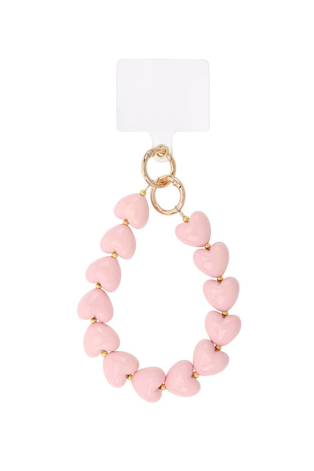 Telefoonkoord | Heart Luxe | Pink - wonder & melon - wonder & melon