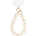 Telefoonkoord | Heart Luxe | White - wonder & melon - wonder & melon