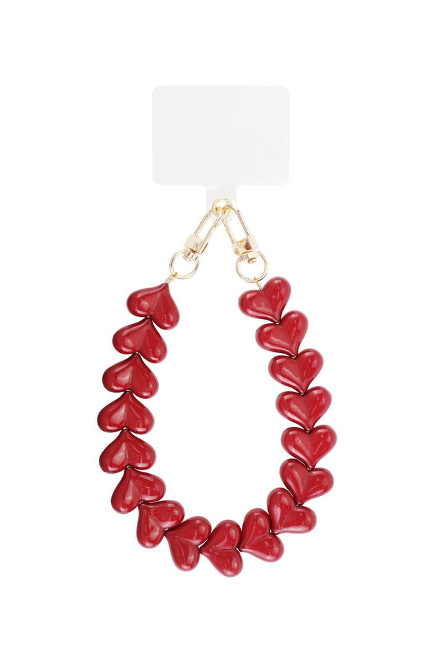 Telefoonkoord | Heart Small | Deep Red - wonder & melon - wonder & melon