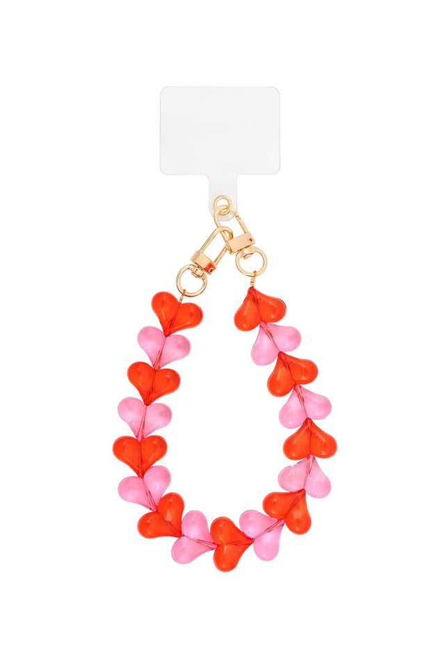 Telefoonkoord | Heart Small | Pink - Red - wonder & melon - wonder & melon